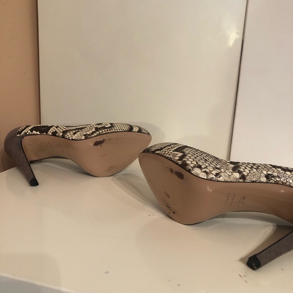 GIANNI MARRA Platform Snakeskin Grey Suede Pump Y2K - Picture 11 of 15